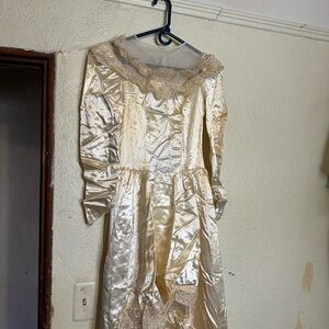 Vintage 60’s Wedding Dress, Cream (No size Listed)